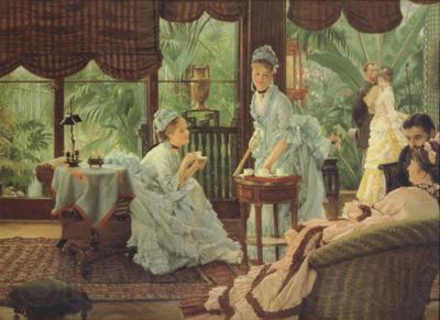 James Tissot In The Conservatory (Rivals) (nn01) Norge oil painting art